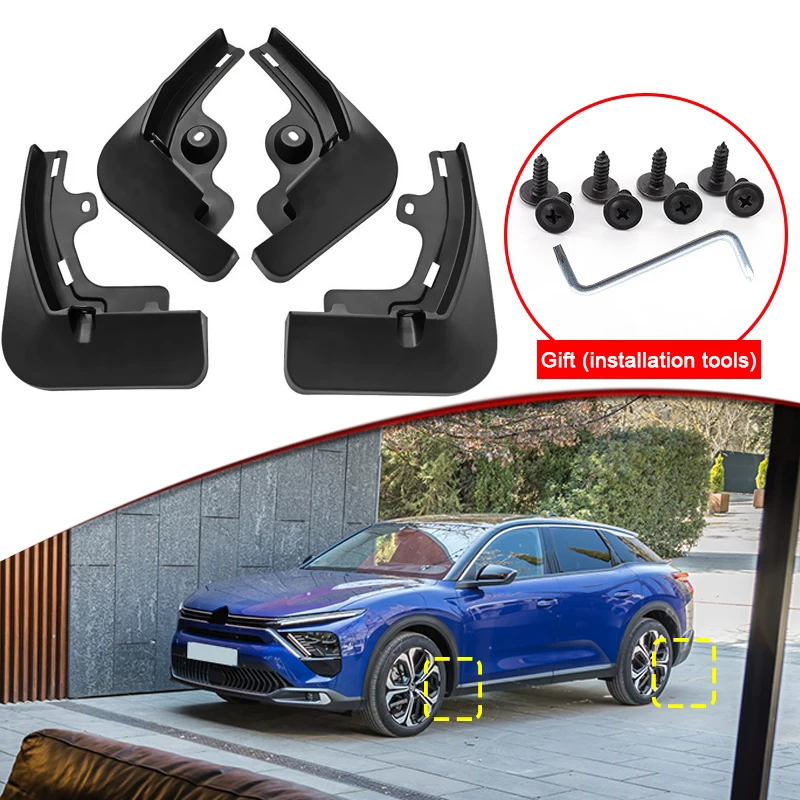 

Car Styling For Citroen Versailles C5X 2021-2024 ABS Car Mud Flaps Splash Guard Mudguards MudFlaps Front Rear Fender Accessory