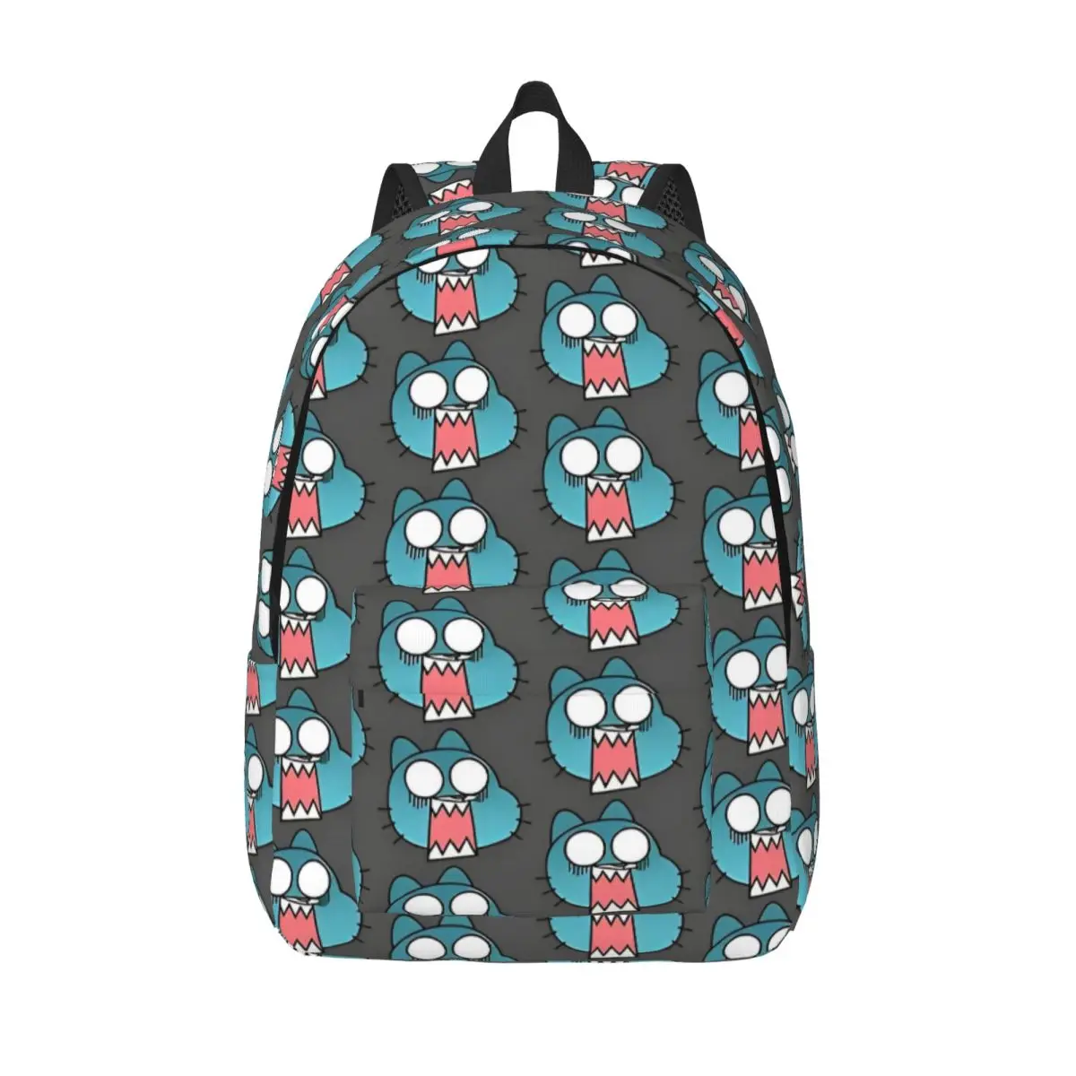 حقيبة ظهر Gumball للرجال والنساء كاجوال للمدرسة الثانوية حقيبة نهارية كرتونية لطيفة عالم Gumball المذهل من حقائب قماش متينة