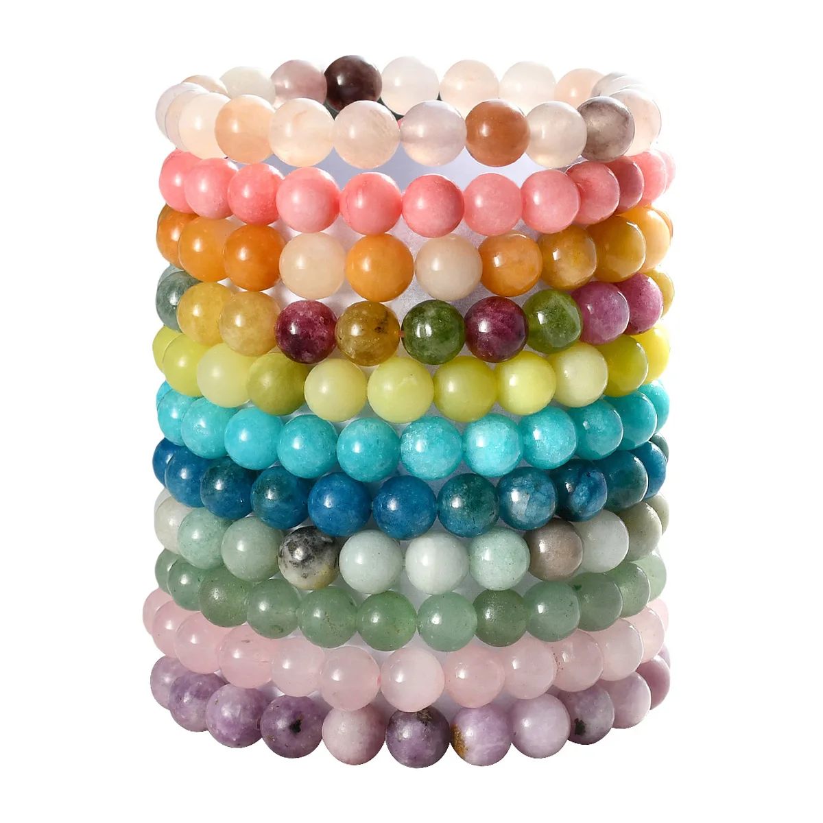 8mm Natural Stone Bracelet with Card for Friendship, Birthday, Holiday Gift – Turmaline Beaded Wristband for Men & Women view 6