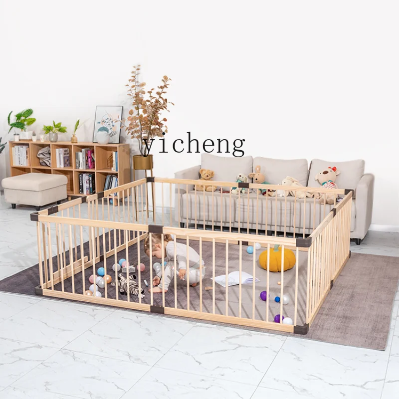 

XL Heightened Children's Game Fence Baby Crawling Fence Baby Solid Wood Fence