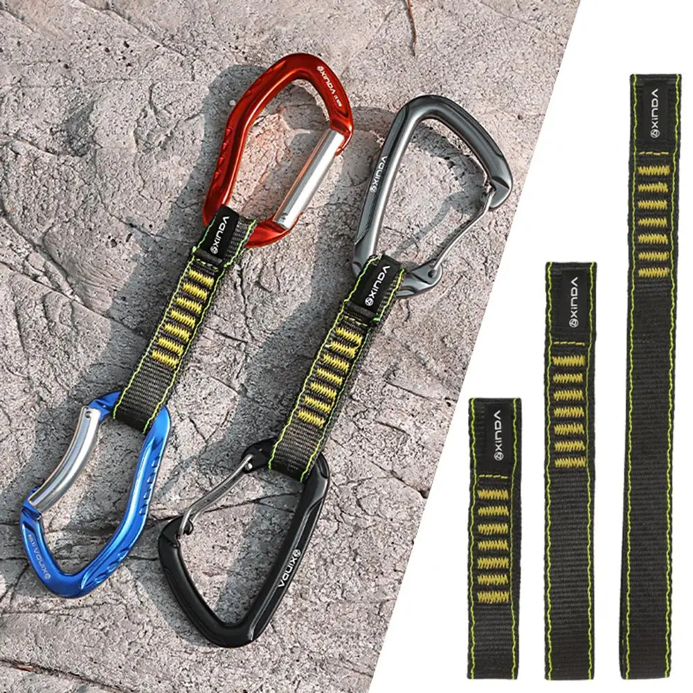 Sangle d\'escalade professionnelle 25kN, tension de rupture, élingue de descente, mousqueton d\'alpinisme, sangle de connexion