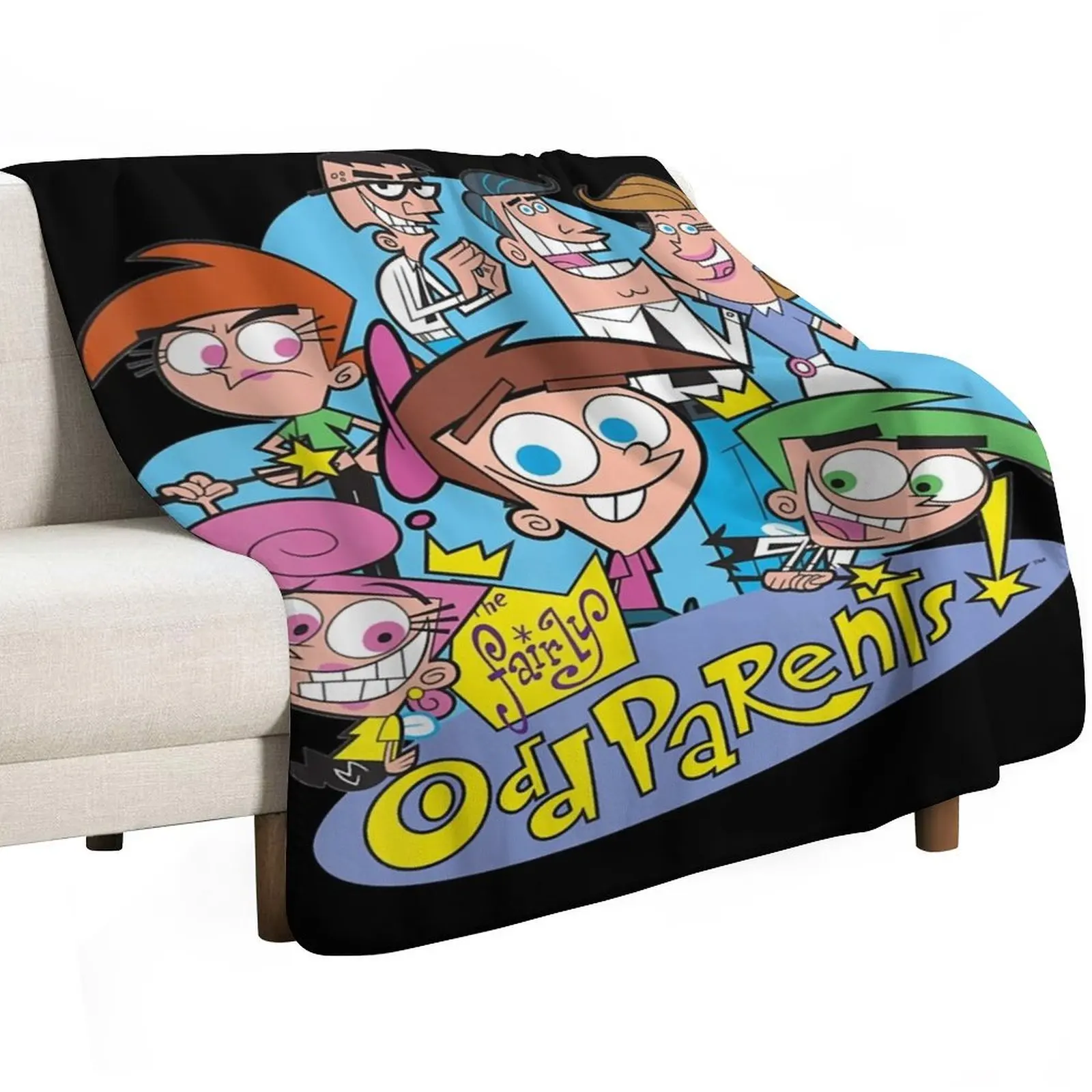 Retro Vintage Nickelodeon The Fairly Oddparents Cast Christmas Throw Blanket Custom Designers Thins anime Sofa Quilt Blankets