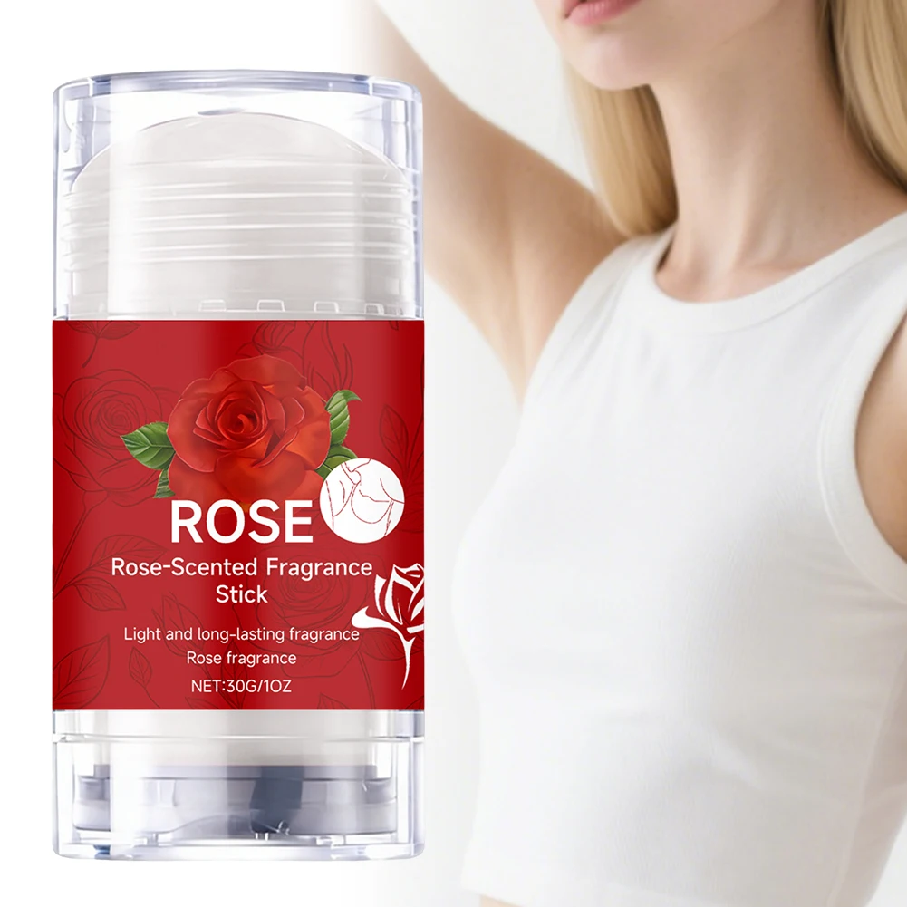 Rose-Scented Fragrance Stick Body Deodorant Light And Long-Lasting Fragrance Rose Non-Irritating Post-Shower Hydration Routine ﻿