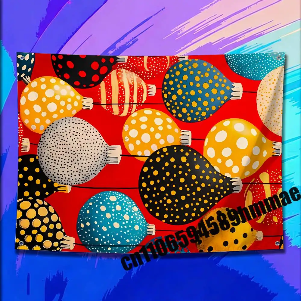 

For 50*70cm 60*90cm 80*120cm 100*150cm 150*200cm Camp Y-Yayoi Art K-Kusama Flag Wall Banner Tapestry Cover