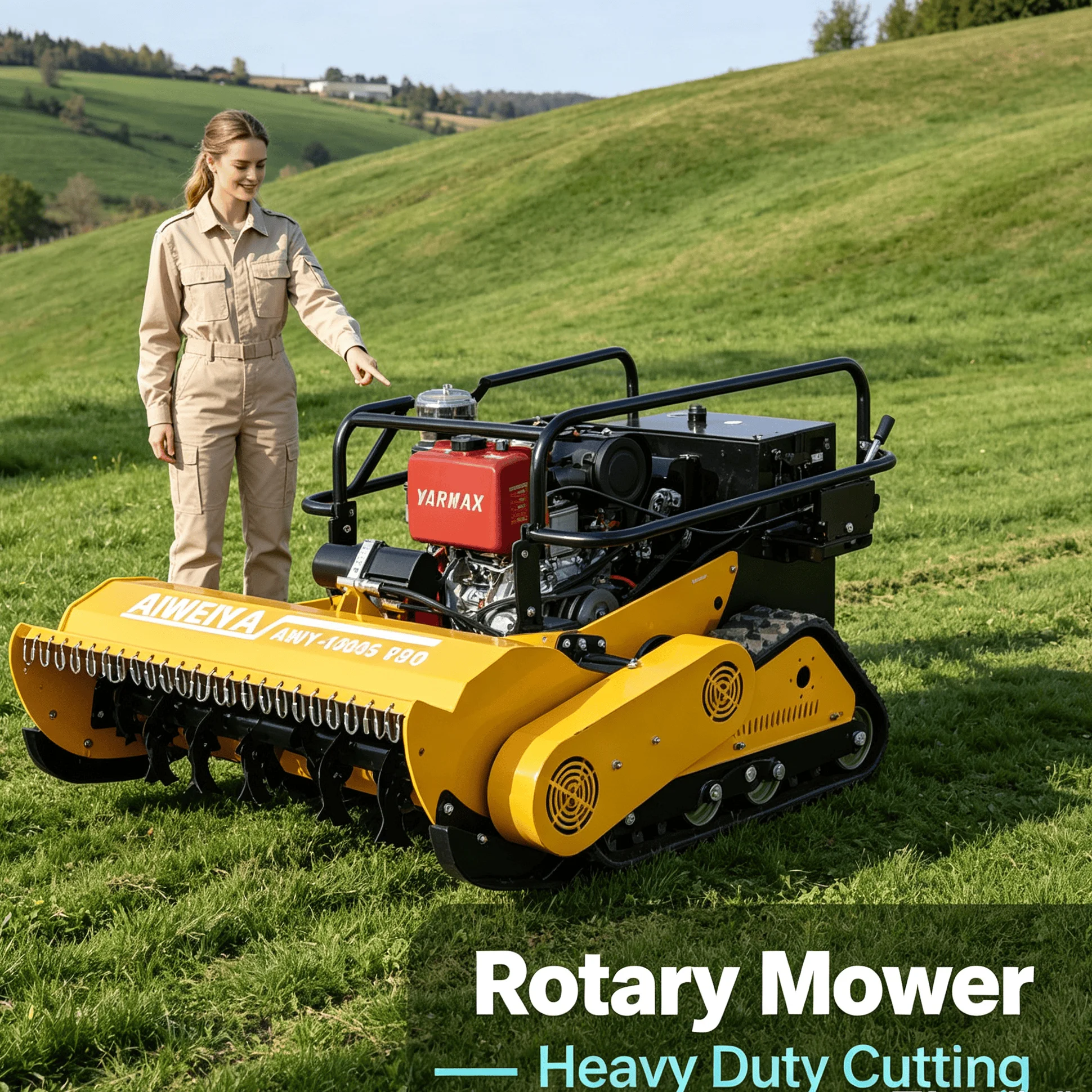 Customized Urban Community Lawn 800s pro high grass mower Petrol Remote Mower, Low Noise Design Won’t Disturb Nearby Residents