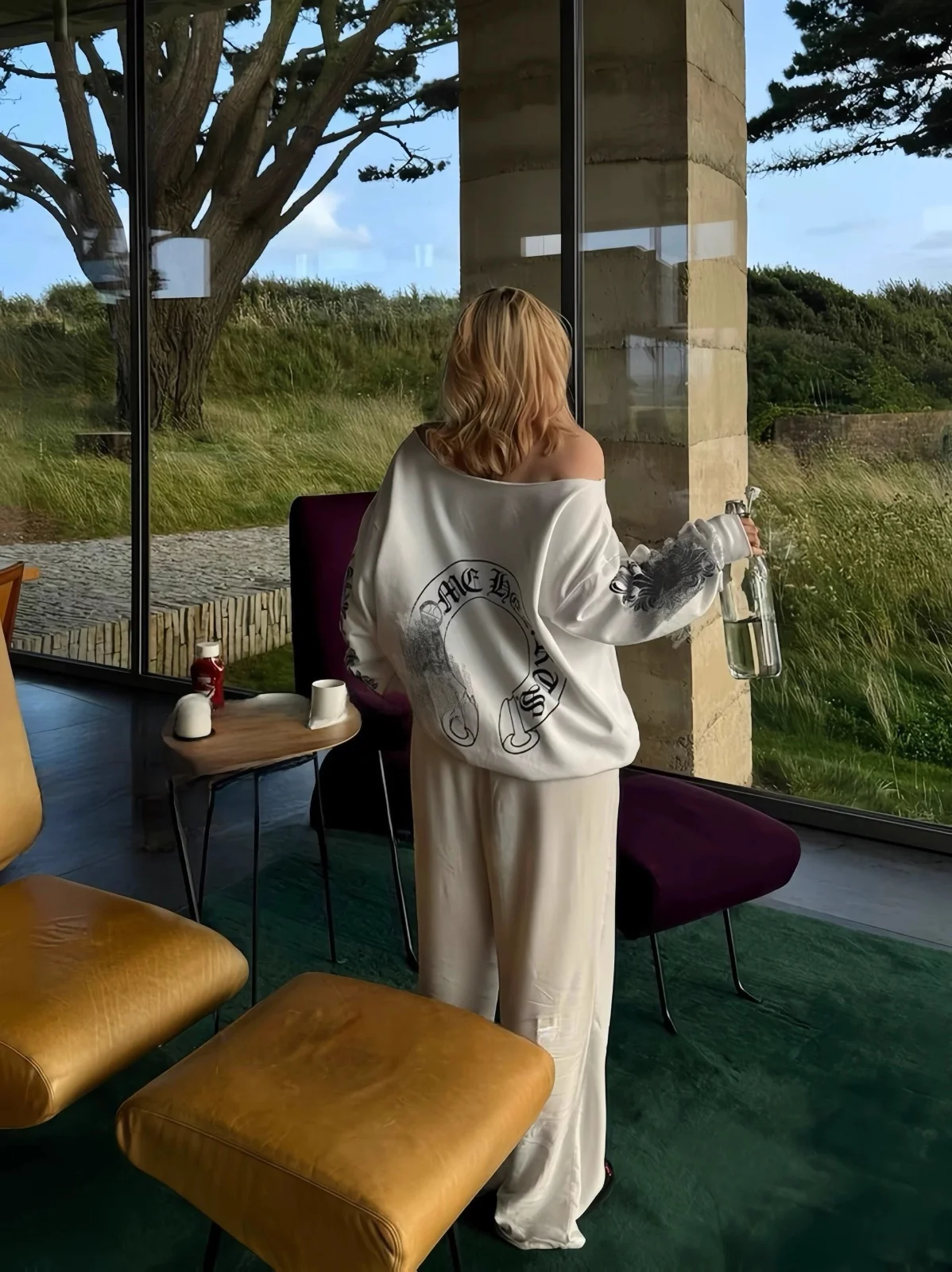 

Модный укороченный топ с принтом Om, толстовка с опучками, повседневная свободная посадка, удобная футболка из хлопка и полиэстера, длинная све