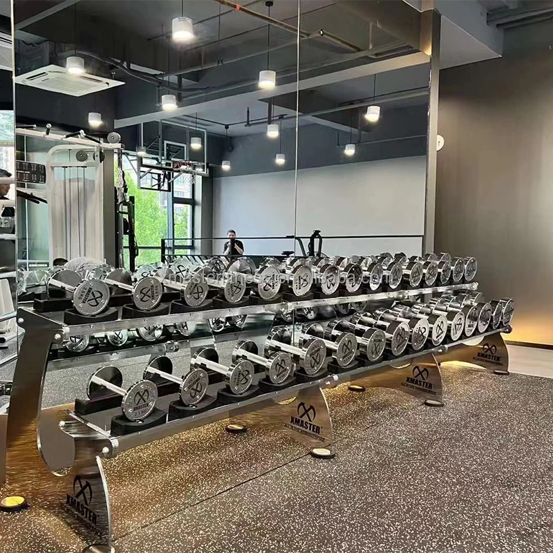 

Factory Chrome Steel Dumbbell Silver Electroplated Steel Dumbbell Set