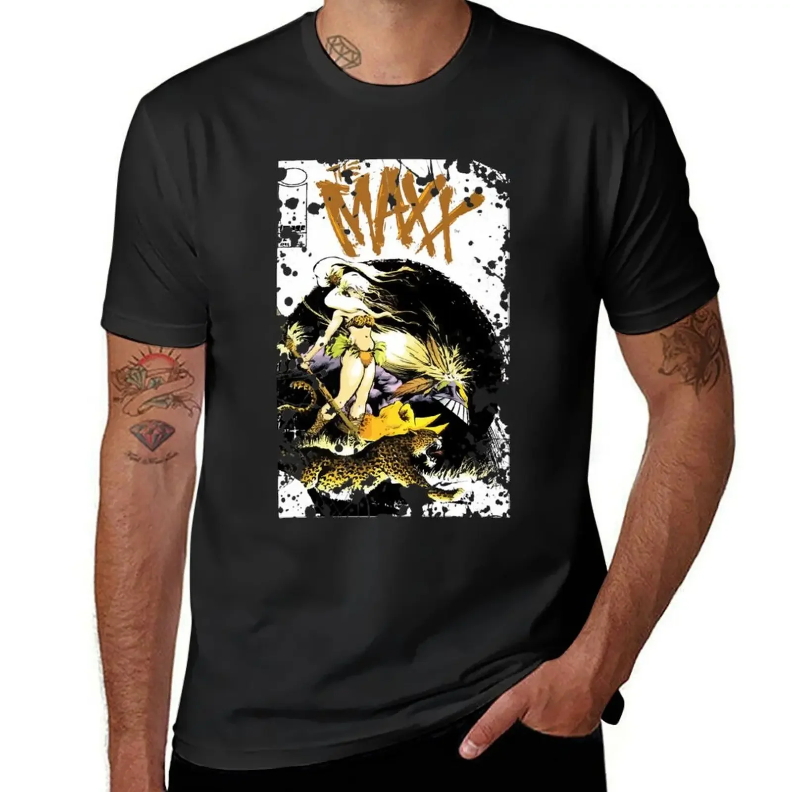 

The Maxx Comic Book T-Shirt plain clothes boys animal print oversized t shirt men
