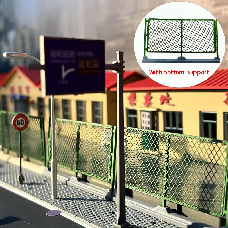 

Miniature Fence Model Train Railway Railing/Enclosing Walls Materials Diy Sand Table Isolation Fence Net Diorama Kit 1pcs