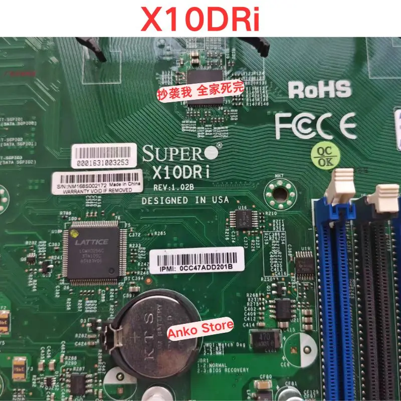 Second-hand test OK  X10DRi REV: 1.02B server motherboard