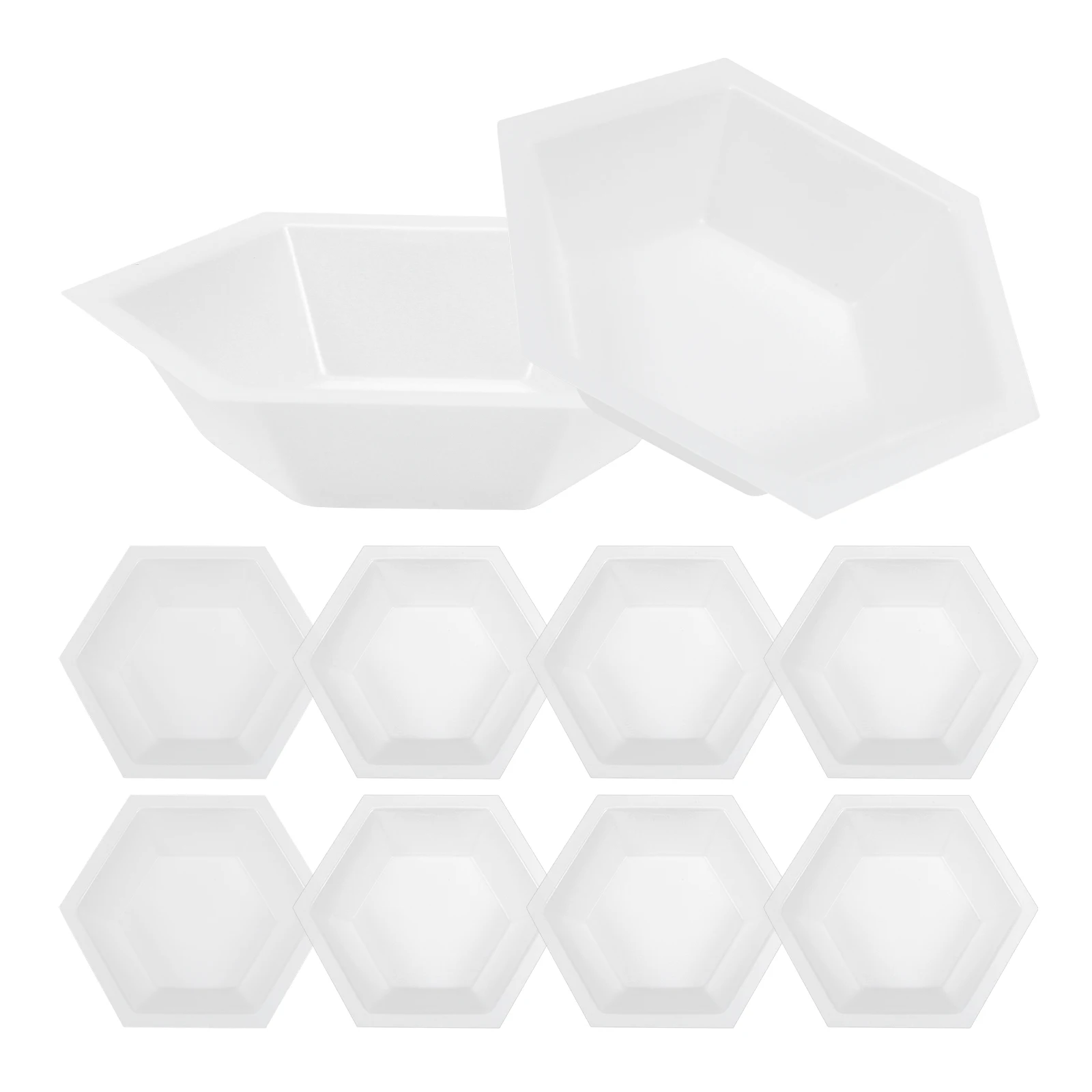

10 Pcs Weighing Pan Small Plastic Plates Scale Balance Sample Trays Lab Working Dishes
