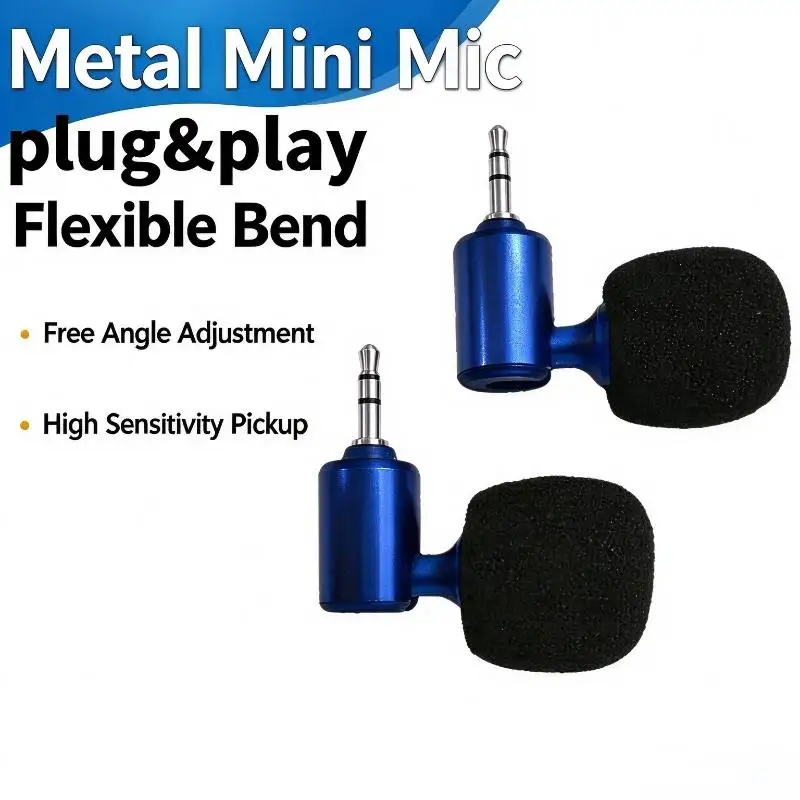 【DC】Portable Mini Microphone 3.5mm Stereo Flexural Bendable Wireless Mic For Sound Card