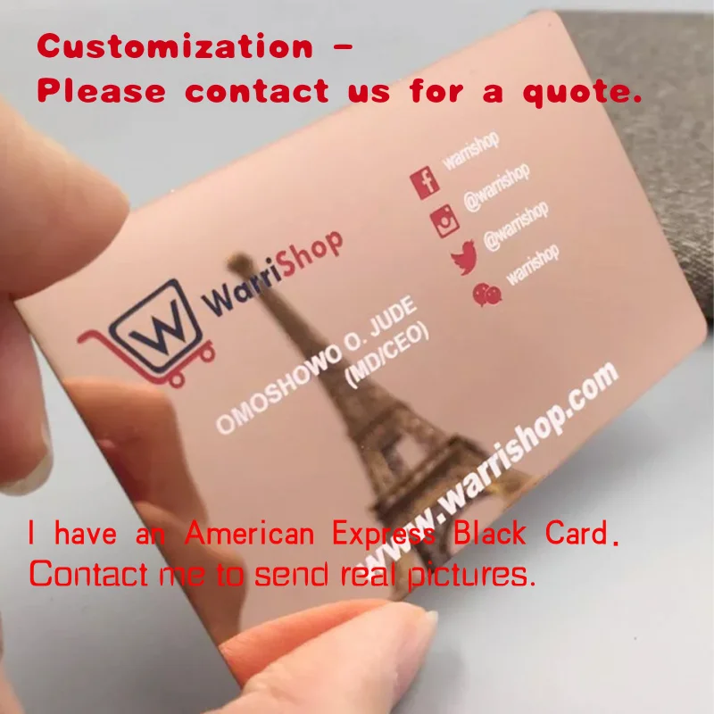 

custom.Printable Stainless Steel VIP Membership Cards Blank Customized Printing Chip Metal Business Cards