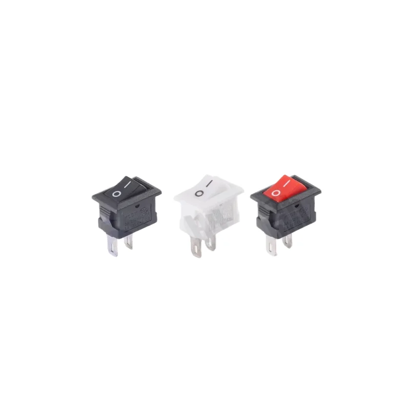 10Pcs Push Button Switch 10x15mm SPST 2Pin 3A 250V KCD11 Snap-in on/Off Rocker Switch 10MM*15MM Black Red and White