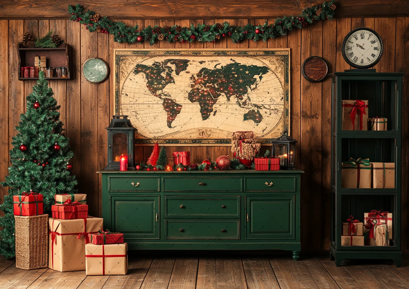 Vintage Wooden Wall Christmas  - огляд і ціна Photography Mapped