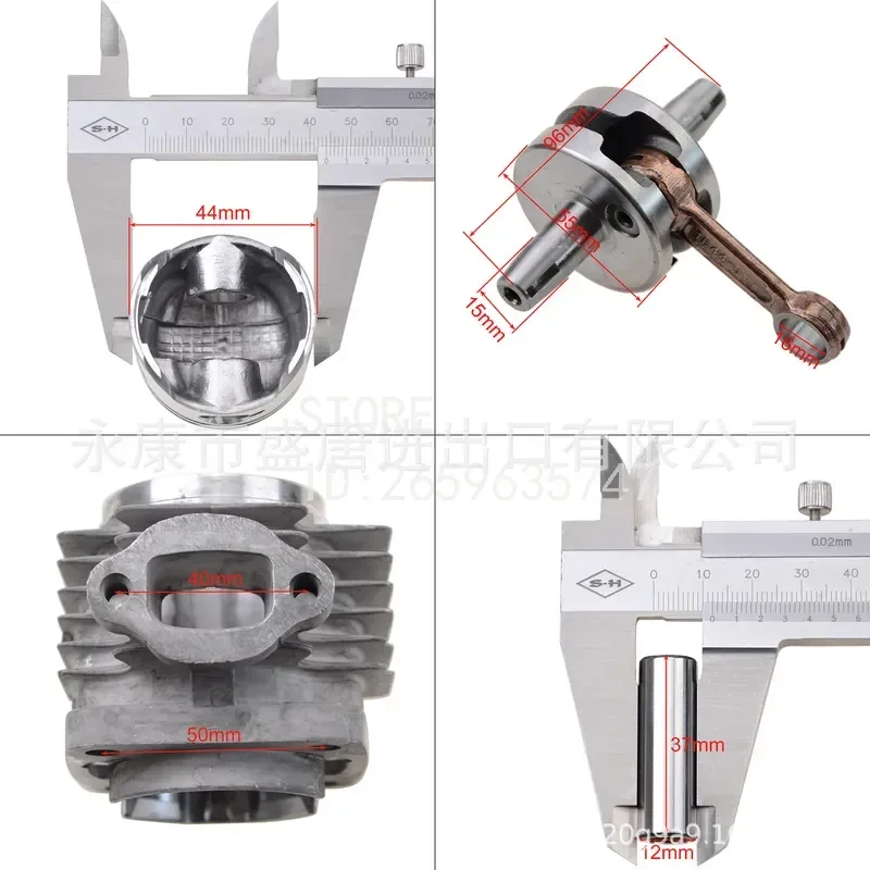 44mm Large Bore 53cc 54cc Kit for 2 Stroke 47cc 49cc Mini Bike