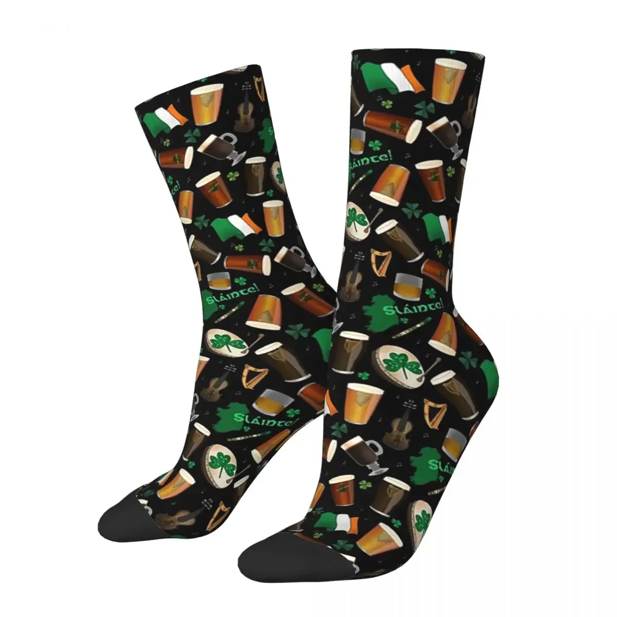 

Irish Pub Socks Harajuku High Quality Stockings All Season Long Socks Accessories for Man's Woman's Gifts