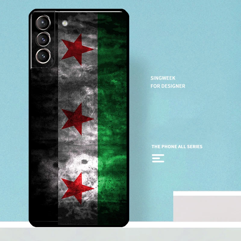 Flag of Syria Case For Samsung Galaxy S24 Ultra S21 S22 S23 Plus Note 10 Note 20 S8 S9 S10 S20 FE Coque