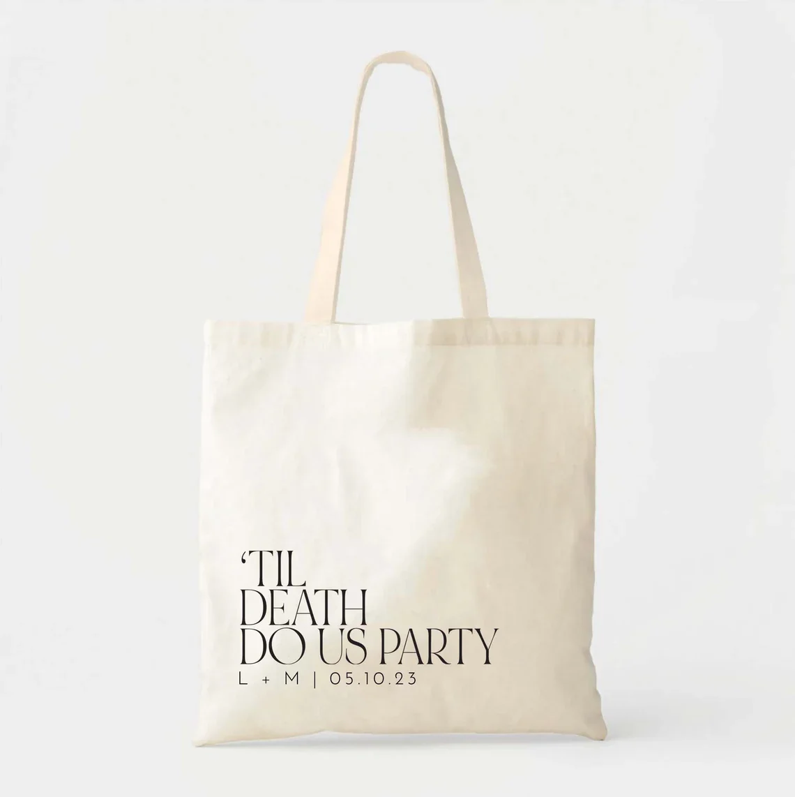 Til Death Do Us Party Tote Bag - Custom Wedding Totes - Destination Wedding Tote - Wedding Welcome Gift Tote Bags - Wedding Welc