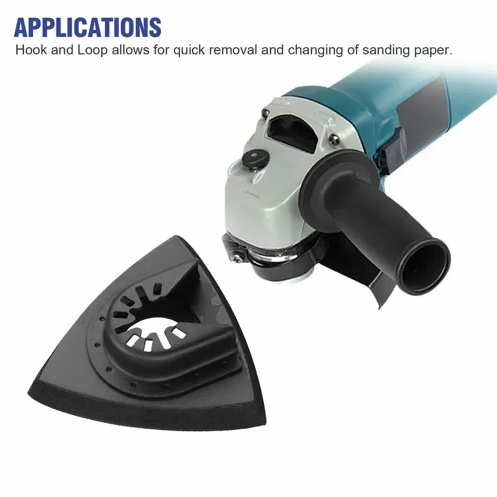 Nice Brand New Hot Sale Oscillating Tool Sanding Pad Triangular 1PC 80mm High Carbon Steel Multitool High Quality
