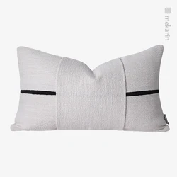 Nordic luxury living room sofa waist pillow hotel bedroom cushion pillow restaurant winery cushion light gray stitching