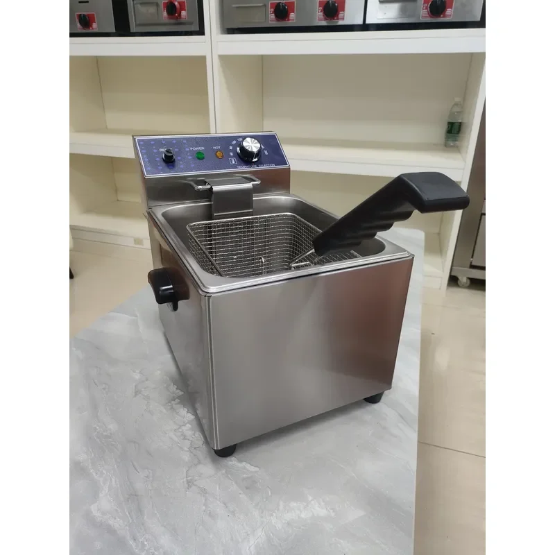 8 Liter Desktop Electric Fryer Compact Countertop Deep Fryer for Home Kitchen Use Non Stick Coating Easy to Clean