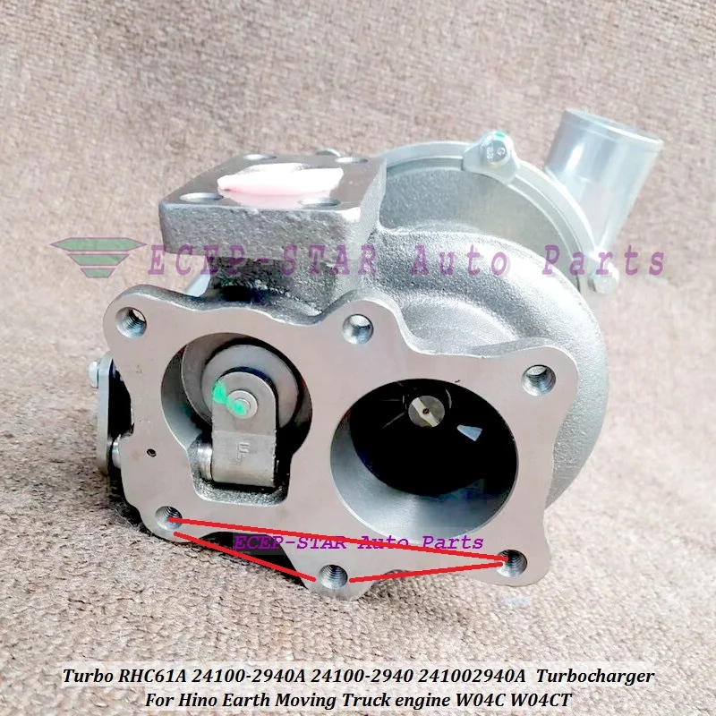 Turbo RHC61A 24100-2940A 24100-2940 24100 2940A 241002940A 241002940 Turbocharger For Hino Earth Moving Truck Engine W04C W04CT