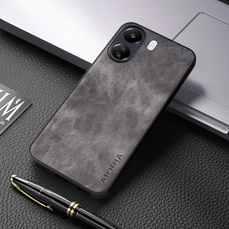 Case For Xiaomi Redmi 13C Luxury PU Leather Skin Cover  For Poco C65 Case