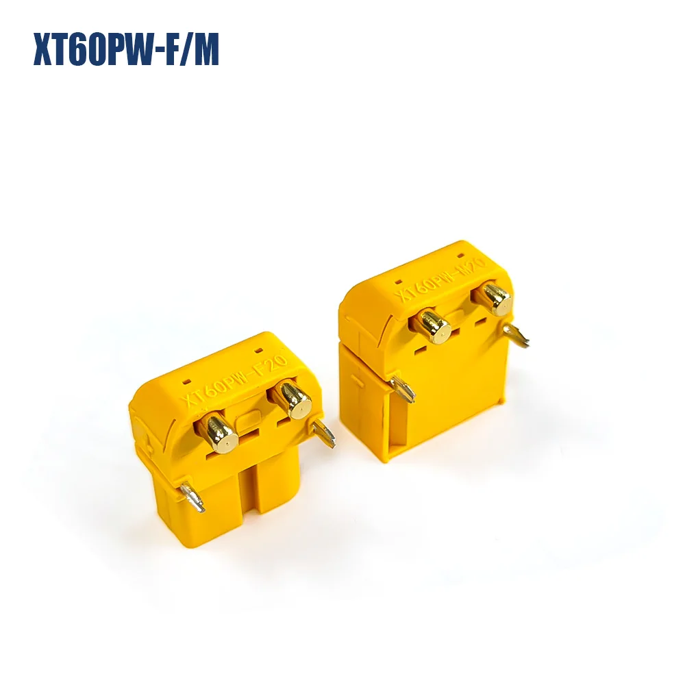 Amass-conectores dorados de latón para coche y avión, piezas de repuesto de juguete de control remoto, macho y hembra, XT60PW, 10/20/50 pares