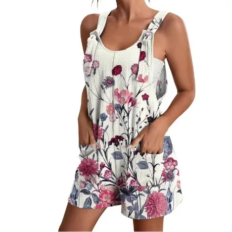 

Летний комбинезон с принтом S5XL, женские брюки-клеш с высокой талией, длина пять четвертей, обычная тонкая камуфляжная ткань