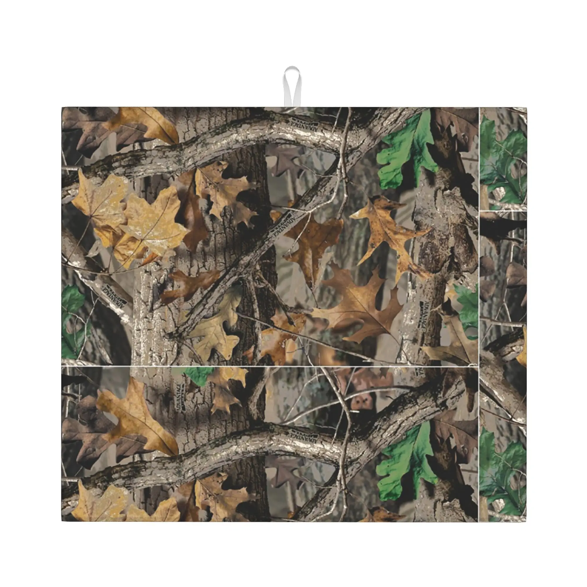 Drying Mat For Kitchen Real Tree Hunting Camo Camouflage Water Absorbent Waterproof On Slip Kitchen Counter Protector Mat