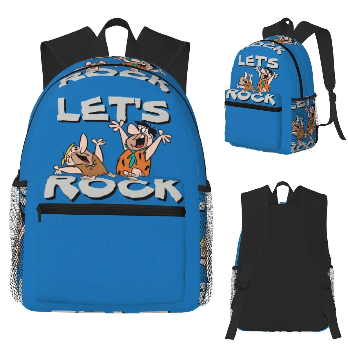 

The Flintstones Anime Fred Flintstone Student Backpack School Bag Hiking Travel Daypack for Men Women Bookbag Shoulder Bags