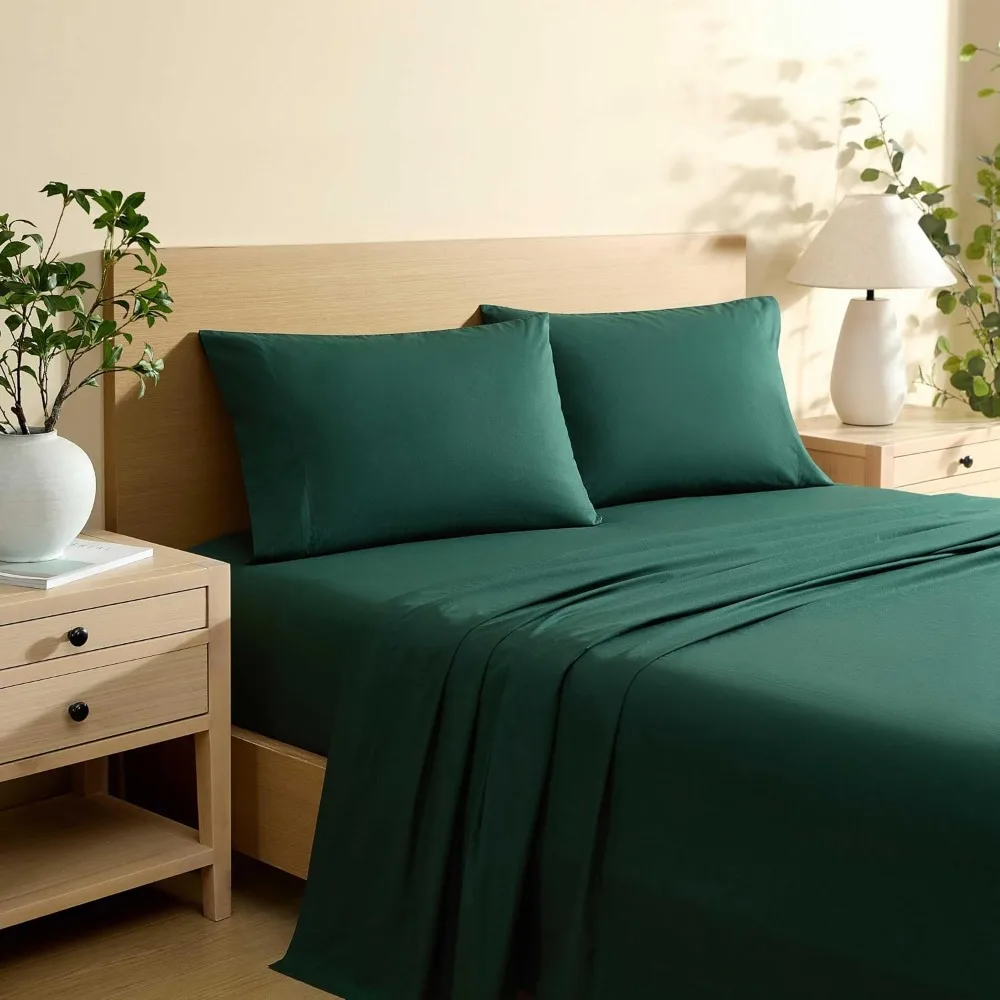 

Nautica - King Bed Sheets, Lightweight Cotton Percale Bedding Set with Matching Pillowcases, Crisp & Cool, Oeko-Tex Certified (B