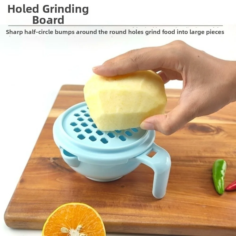 

Solid color Baby Food Grinding Bowl Handmade Easy to Use Manual Grinder Manual Operation Multifunctional Fruit Puree Grater