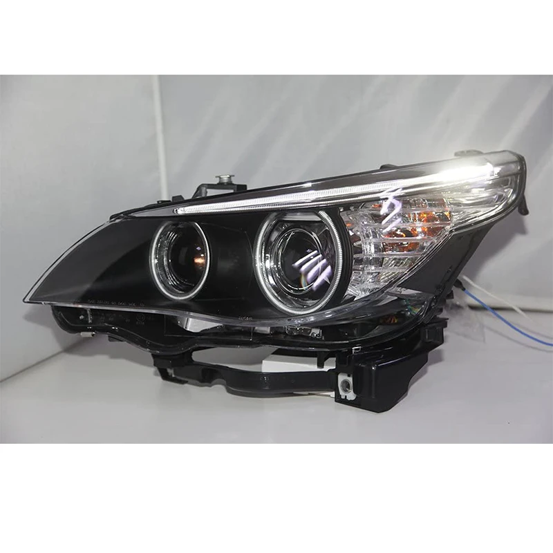 Reflektory LED CCFL Angel Eyes 2003 do 2004 roku Do BMW E60 523i 525i pasujące do oryginalnego samochodu z żarówkami ksenonowymi HID LF