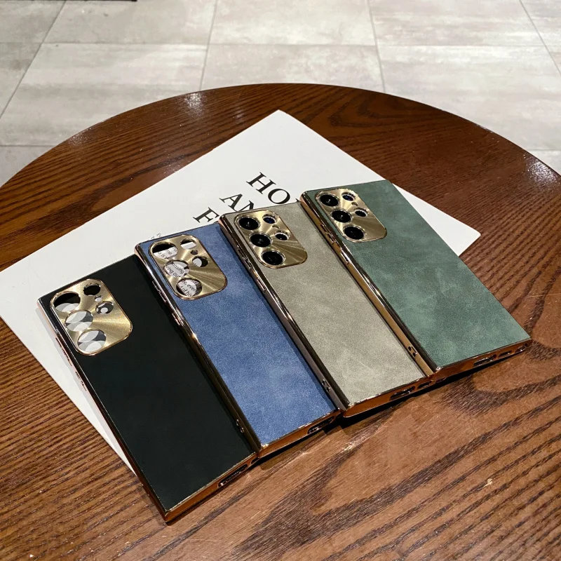 

Electroplated sheepskin suitable for SamsungS23UltraPhone caseGalaxy S25 UItraNew Samsung modelGalaxyS24+Phone case