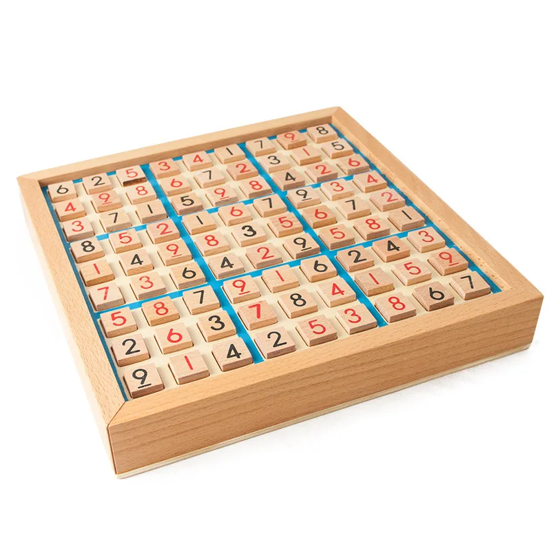 Quebra-cabeças de sudoku de madeira para adultos e crianças, quebra-cabeças, desafio iq, pensamento lógico, brinquedos educativos de inteligência