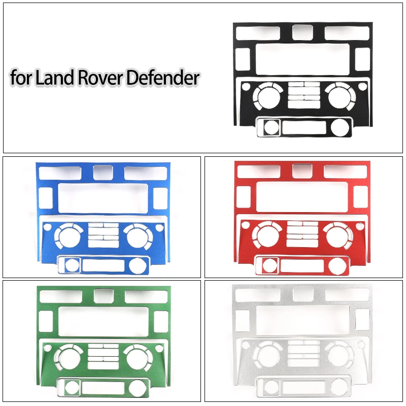 For Land Rover Defender 110 2008-18 Aluminum Alloy Car Center Console Air Conditioning Decorative Panel Stickers Car Accessories