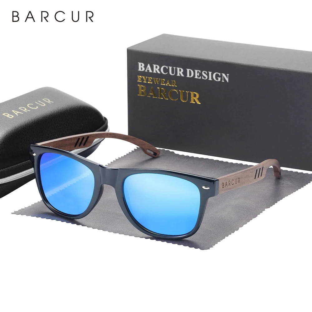 BARCUR Leichte Vollformat-Sonnenbrille mit Tac-Linsenmaterial, modische und vielseitige Markenverpackung für den täglichen Gebrauch
