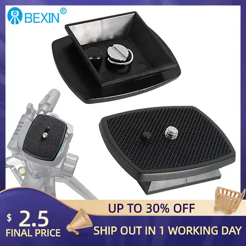 BEXIN Quick Release Plate Camera Plate Tripod Head Plate Adapter With 1/4 Screw For Yunteng Velbon 690 590 600 Camera Tripod