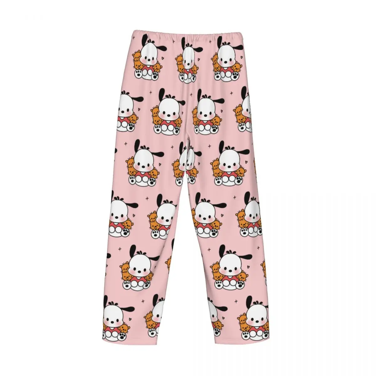 Pantalones de pijama Pochacco con estampado personalizado, ropa de dormir Kawaii para hombre, pantalones con bolsillos