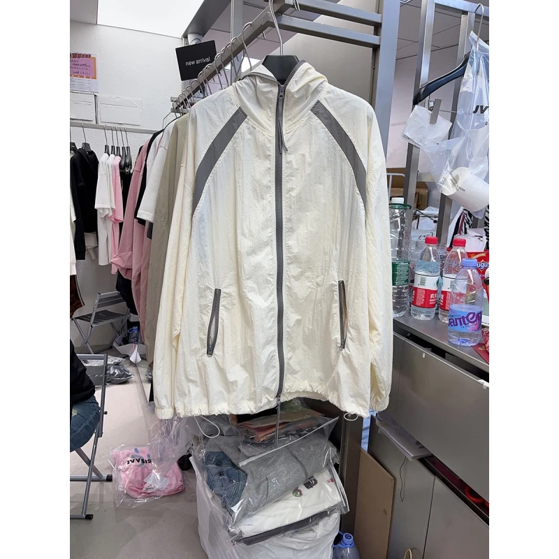 

Летняя тонкая спортивная одежда большого размера для защиты от солнца, мужская куртка с капюшоном и длинными рукавами, устойчивая к ультрафиолетовому излучению