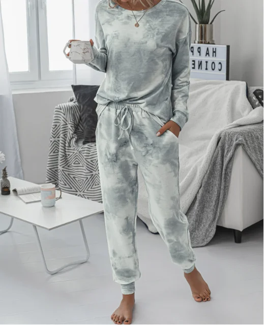 女性用長袖スーツ,絞り染めプリント,ラージサイズ,快適,カジュアル,ルーズ,春,新品,2022