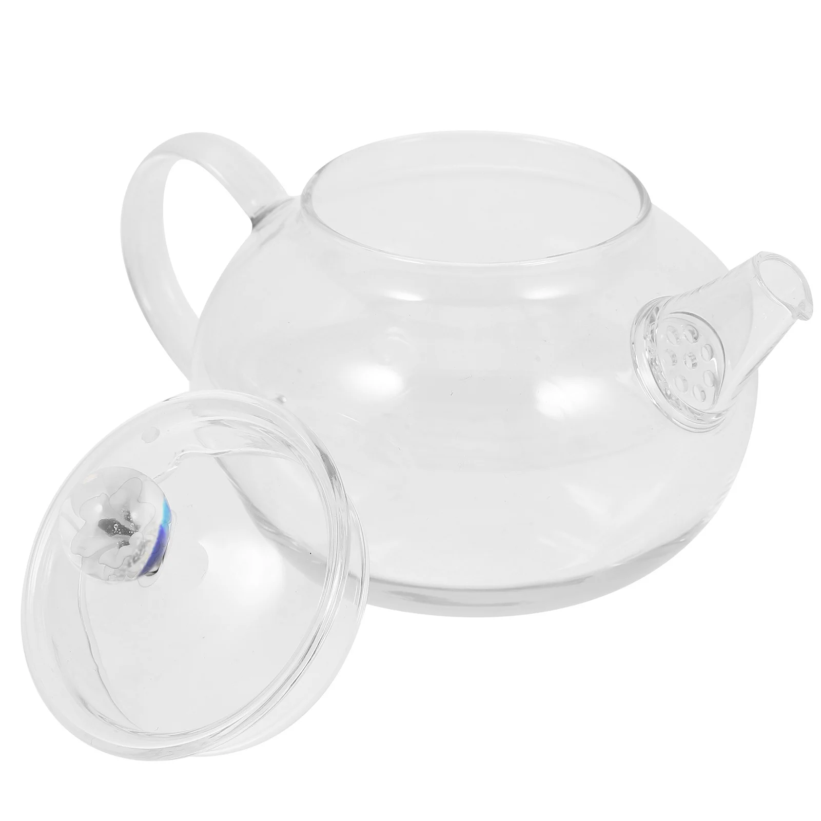

200Ml Glass Tea Pot Transparent Teapot for Loose Leaf High Durability Simple Design Perfect for Home Office Tea Gathering