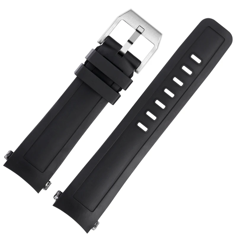 Quick Release Fluoro Rubber Watch Band For IWC Aquatimer Series IW356802 IW376705 Soft Silicone wristband Strap 23MM Bracelet