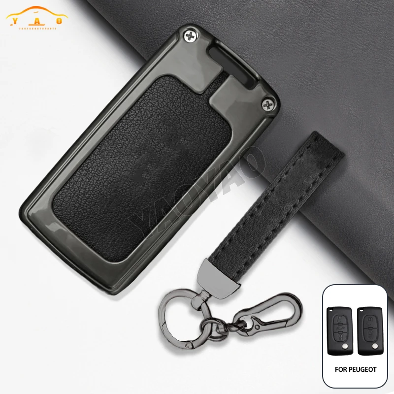 

For Peugeot 207 307 308 407 607 807 For Citroen C2 C3 C4 C5 C6 Car Key Case Cover Shell Fob Holder Accessories