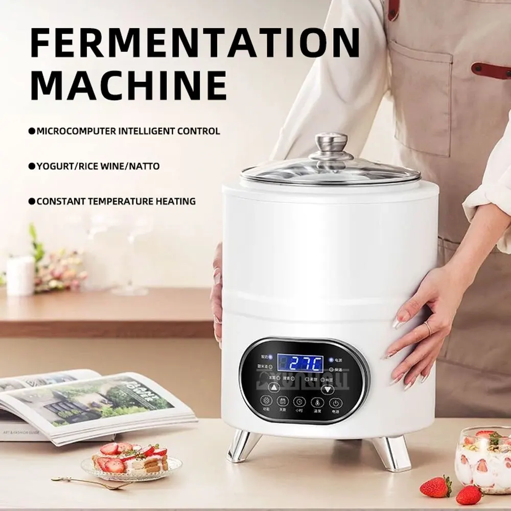 Commercial Large Capacity Stainless Steel Yogurt Maker 110V US Plug Auto Temp for Fruit Yogurt Fermenter