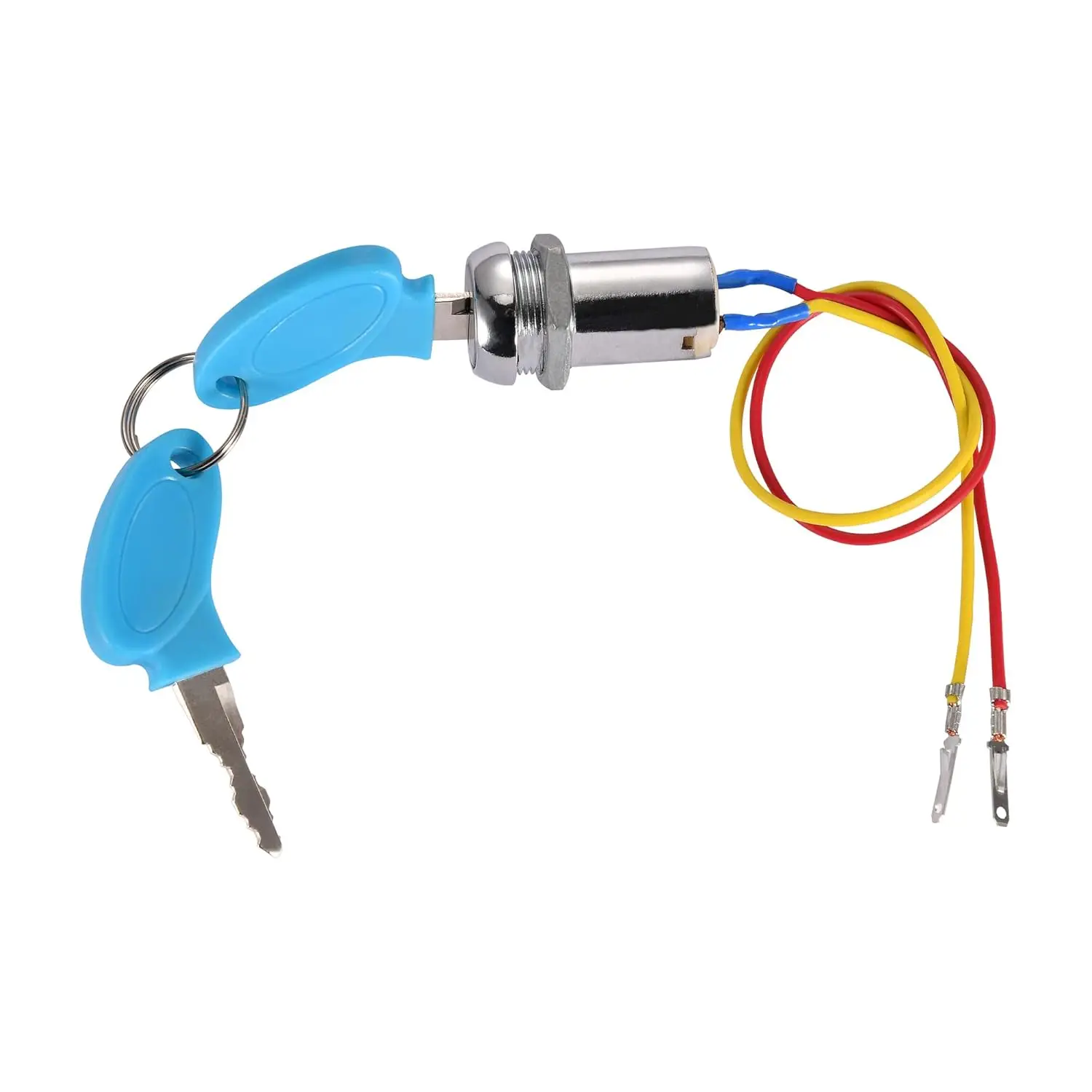2 Wire Iron Ignition Switch Key with 2 Keys On-Off Replacement for Electrics Scooter ATV Moped Go Kart Pocket Bike Motorcycle