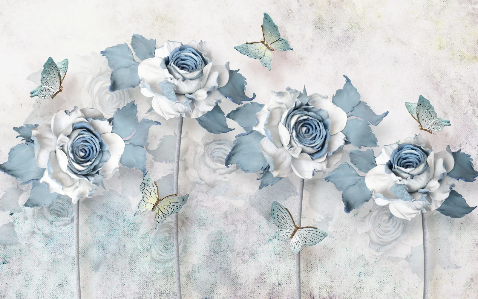 Nordic minimalist 3d wallpaper retro flower bedroom living room background wall home decoration TV mural 3d background wallpaper