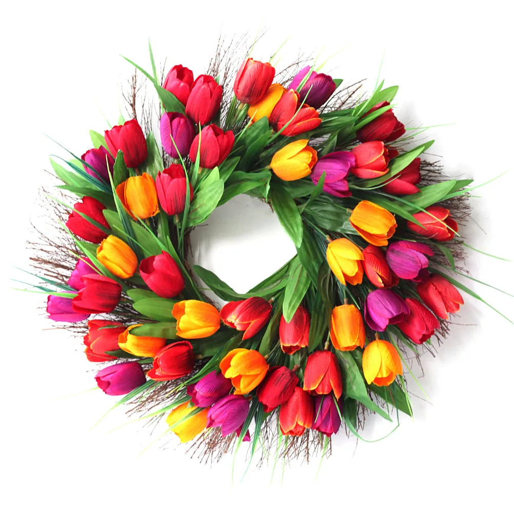 

1 Simulation Flower Wreath Premium Door Wall Decor Garland for Home New Year Christmas Party Flower Door Garland